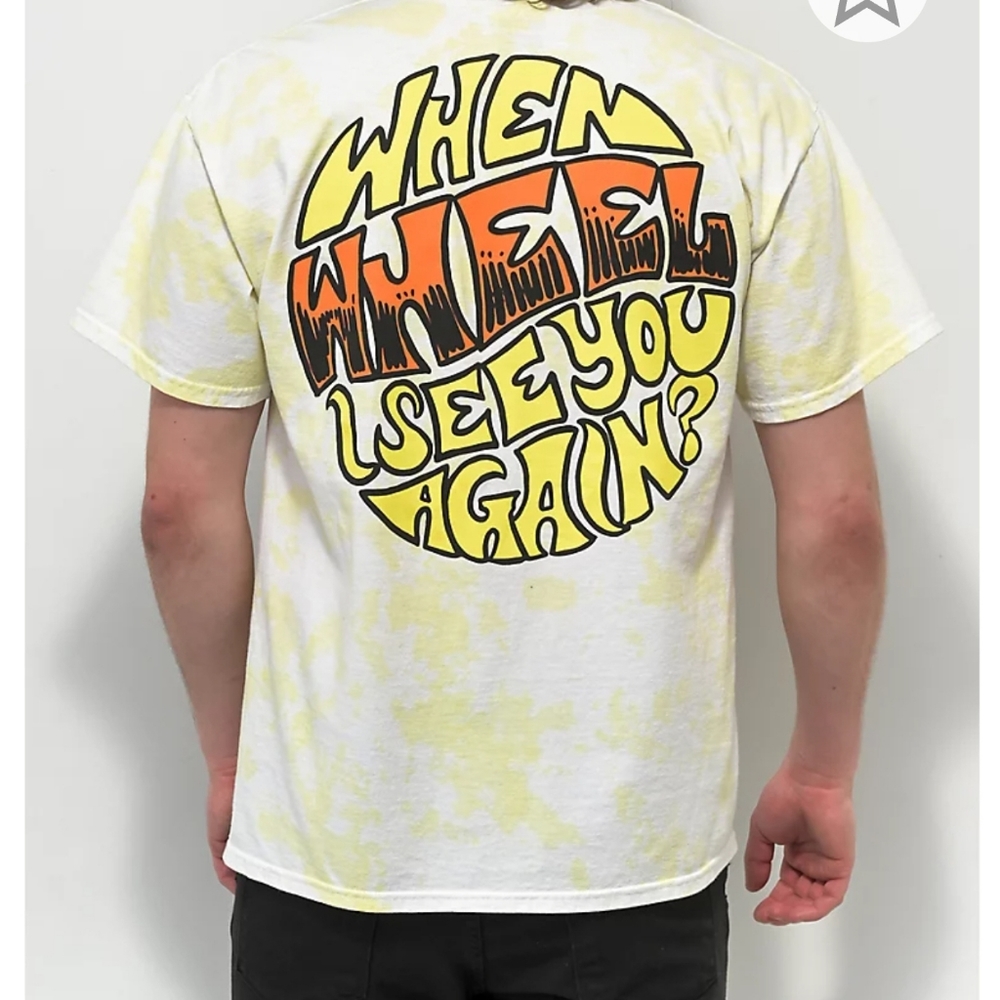 Broken Promises X Hot Wheels See You Again Yellow Tie Dye T-shirt Size Medium - Picture 2 of 3